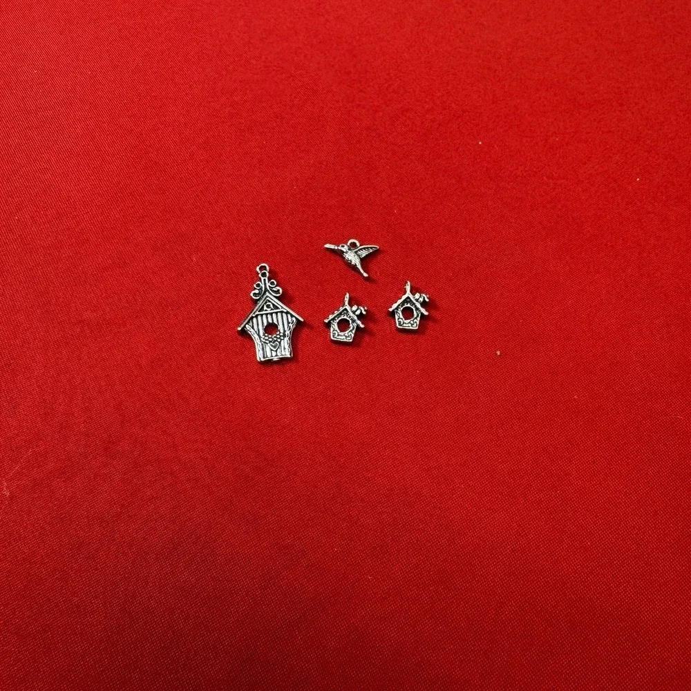 Lot Of‎ 4 Silver Tone Bird Themed Charms